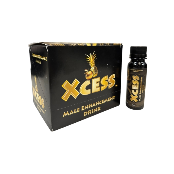 Xcess Pineapple Orange Energy Drink Display